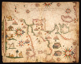 De Atlantische kusten van Europa en de westelijke Middellandse Zee, uit een nautische atlas, 1651